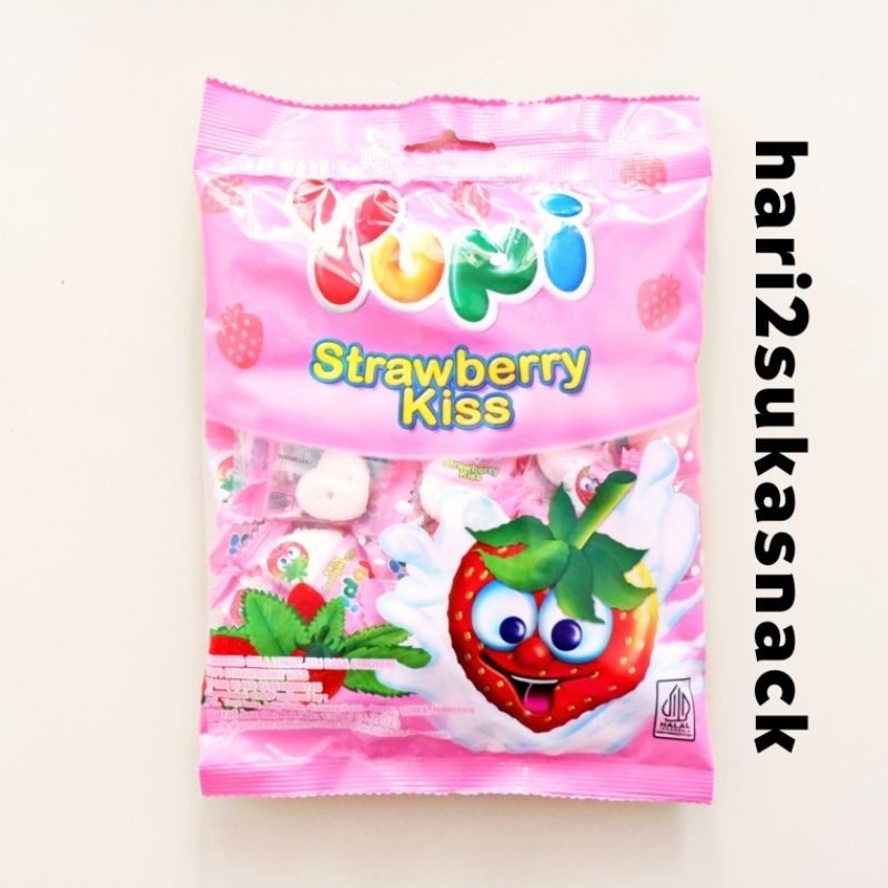 

Permen Yupi Strawberry Kiss / Jelly Yupi Fruity Puff / Permen Lunak Yupi Mango Kiss 120 gram