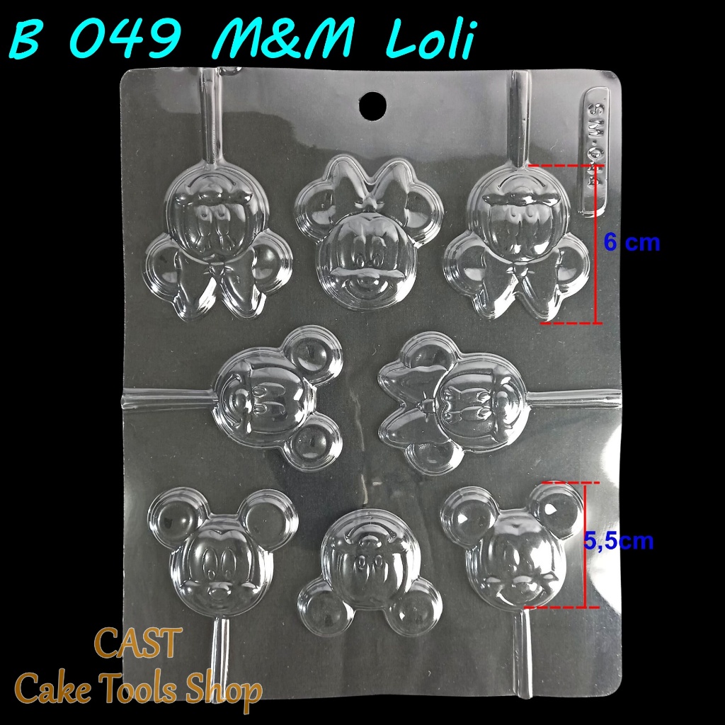 Cetakan Coklat Lolipop Tikus Karakter B 049