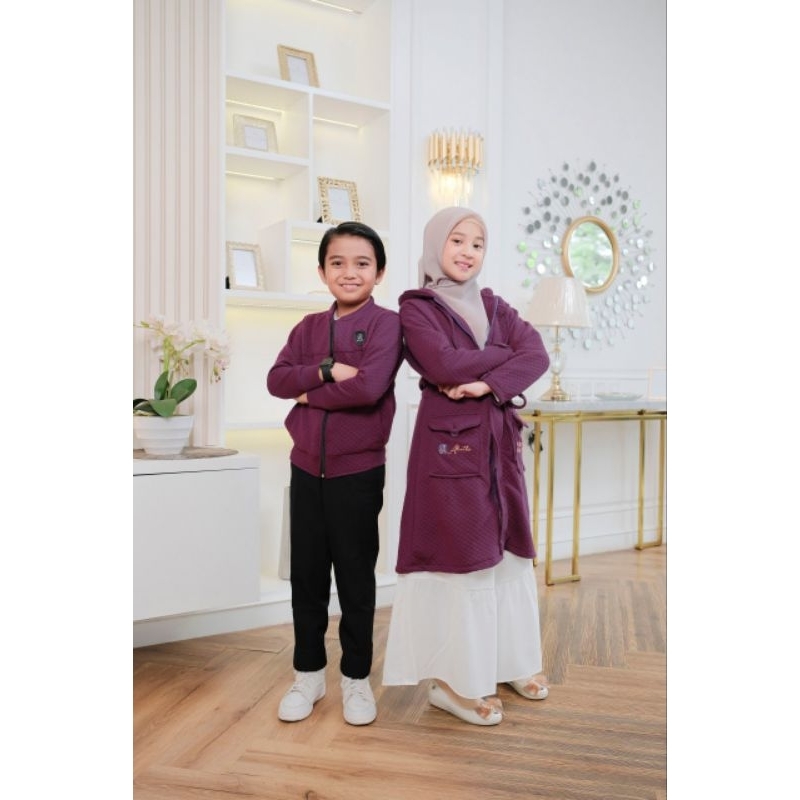 ALIETHA NEW DIAMOND SARIMBIT FAMILY SERIES KIDS GIRL VERSION ORI ALIETHA JACKET OUTER MUSLIMAH WANIT