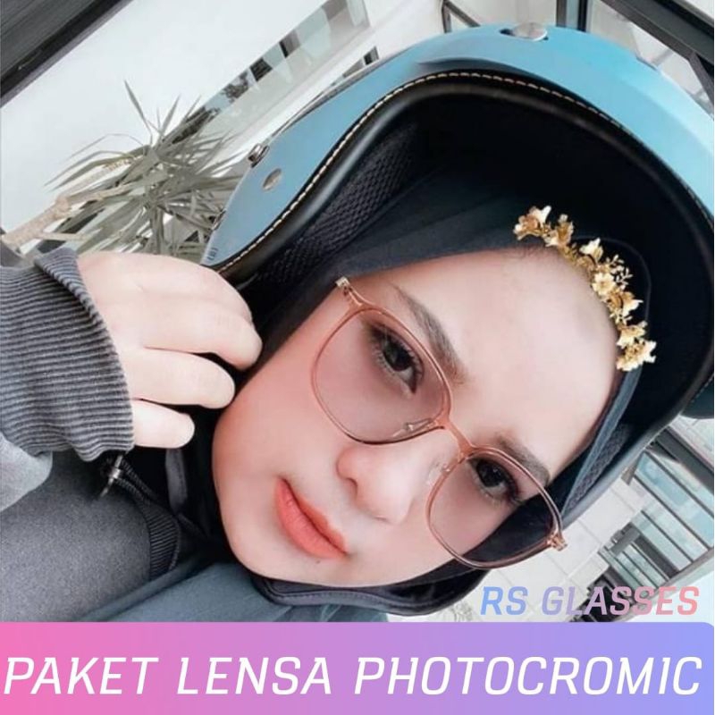 KACAMATA WANITA PHOTOCROMIC ANTIRADIASI FRAME 6137