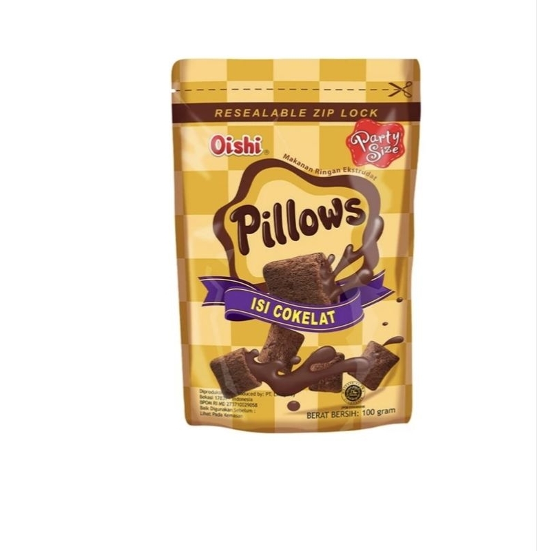 

Oishi Pillows isi Coklat 100gr