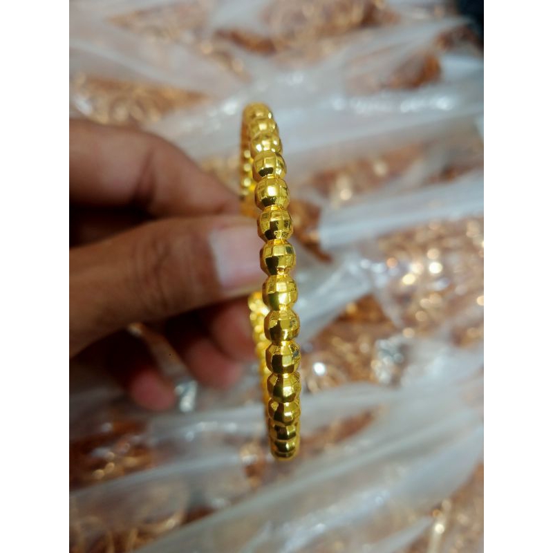 gelang kroncong biola dewasa terbuat dari koin asli berlapis emas 24k