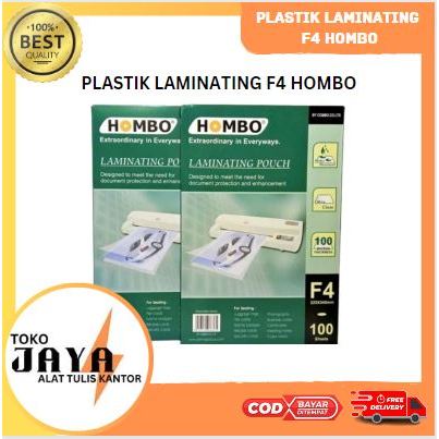 

Hombo F4 Plastik Laminating/Plastik Laminasi/Plastik Laminating Film F4 isi 100 Toko Jaya ATK Murah Lengkap