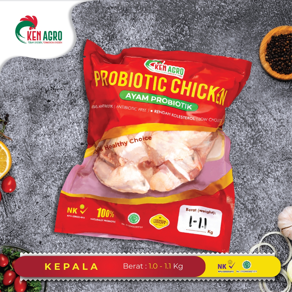 

Ken Agro Ayam Probiotik Kepala 1.0-1.1 kg Frozen