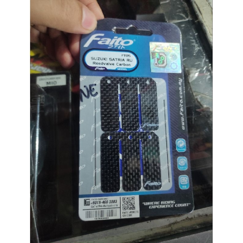 lidah membran karbon FAITO RACING suzuki satria 120 R satria RU 120 RU120 2T 2Tak 2 T Tak hiu lumba 