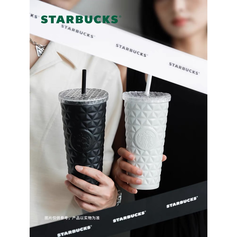 [HARAP BACA DESC ] Starbucks China 2023 One set Exclusive Black and White Couple SS Cold Cup Tumbler