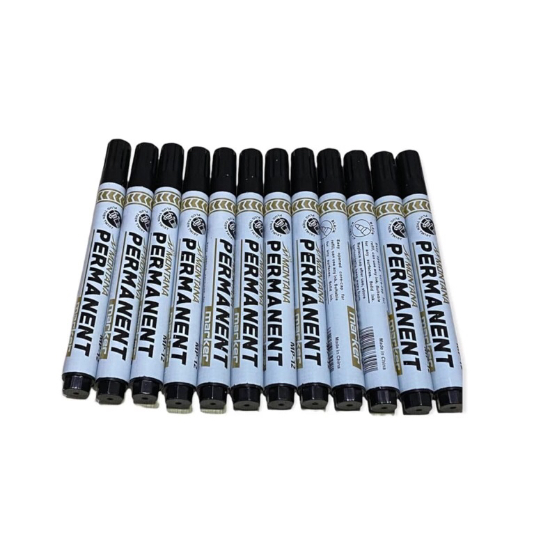 

SPIDOL PERMANENT MONTANA Mp-12FS 1Dus isi 12 Pcs Hitam