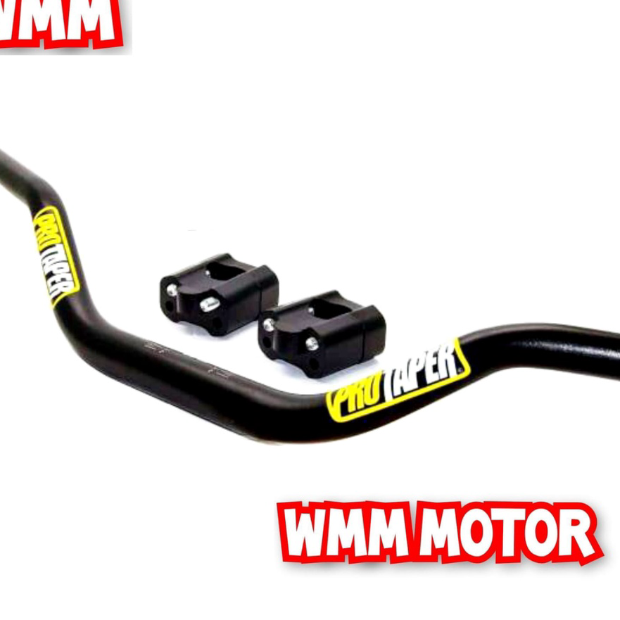 Baru Stang fatbar protaper High import sepaket bonus raiser hitam vixion cb 150 trail klx x ride bea