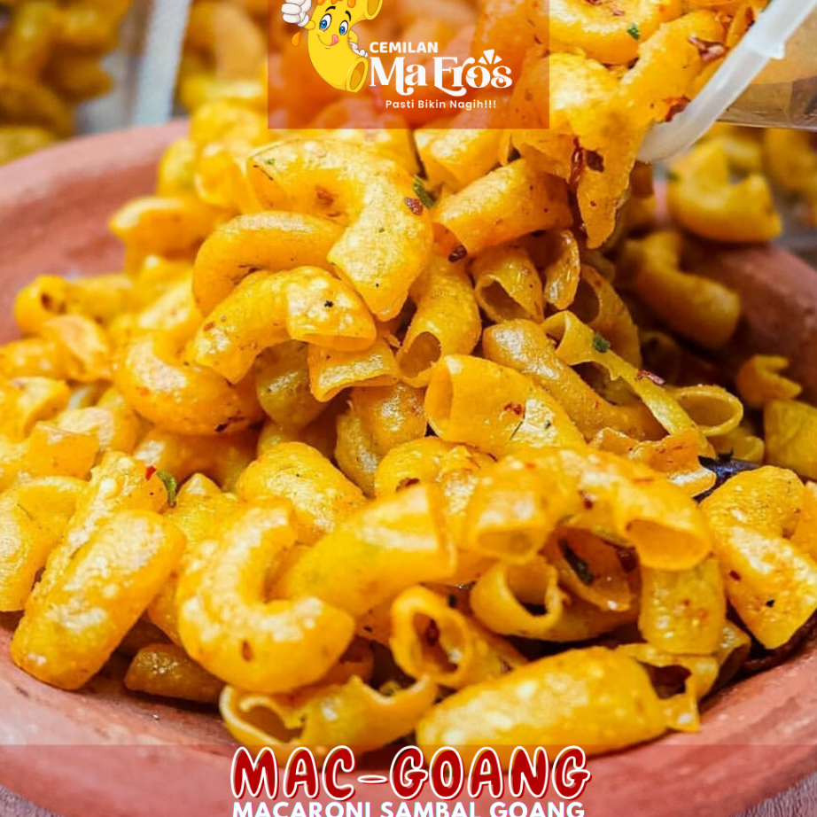 

Ready Cemilan MaEros | MAC GOANG – MACARONI SAMBAL GOANG 200 Gram | Cemilan Viral Cemilan Keluarga Kekinian | Bisa COD