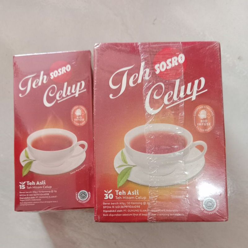 

TEH SOSRO CELUP |TEH SOSRO isi 15 dan 30 |TEH KANTONG HARUM |TEH MURAH