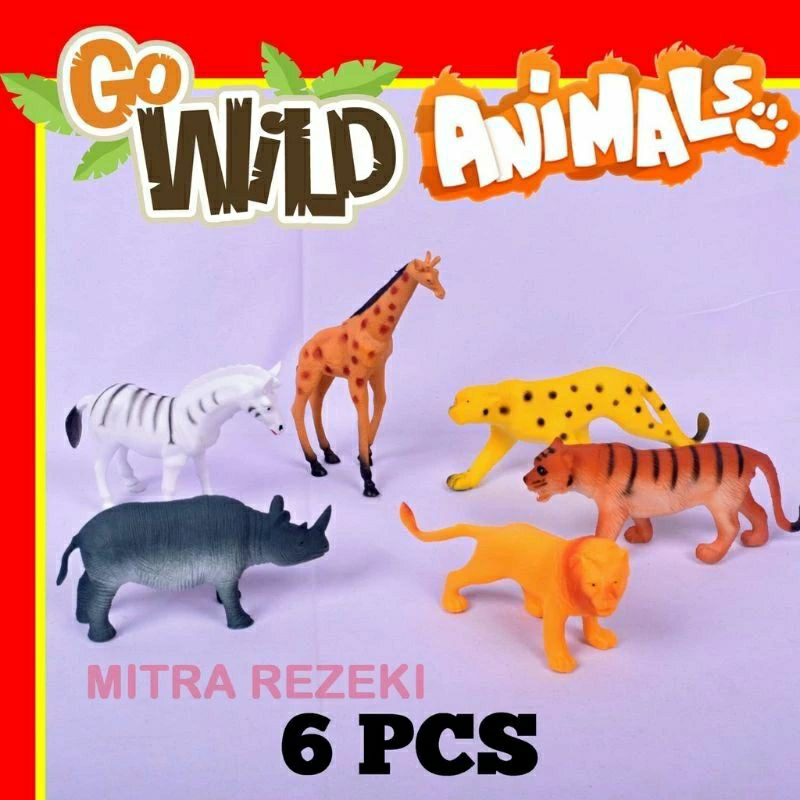 MAINAN HEWAN KARET / WILD ANIMAL / KOLEKSI MAINAN ANAK / ANIMAL FIGURE SET