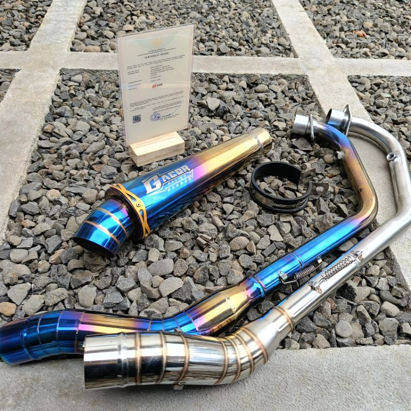 Knalpot Racing Gacor Original For Vixion Lama/New Jupiter MX 135 Lama/New Satria Fu Karbu/Injeksi MX