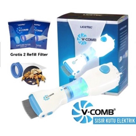 V-COMB SERIT PENGHILANG SISIR KUTU ELEKTRIK SERIT RAMBUT VACUM VAKUM VCOMB