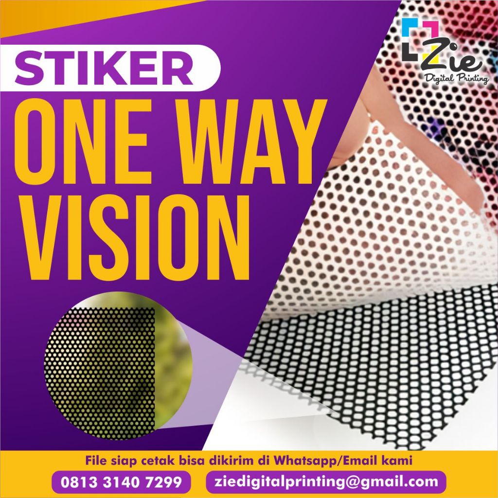 CETAK STIKER ONE WAY VISION (BUAT KACA)