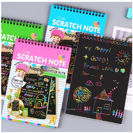 

【COD】Magic Color Rainbow Scratch Paper Note book 20X14cm Jumbo