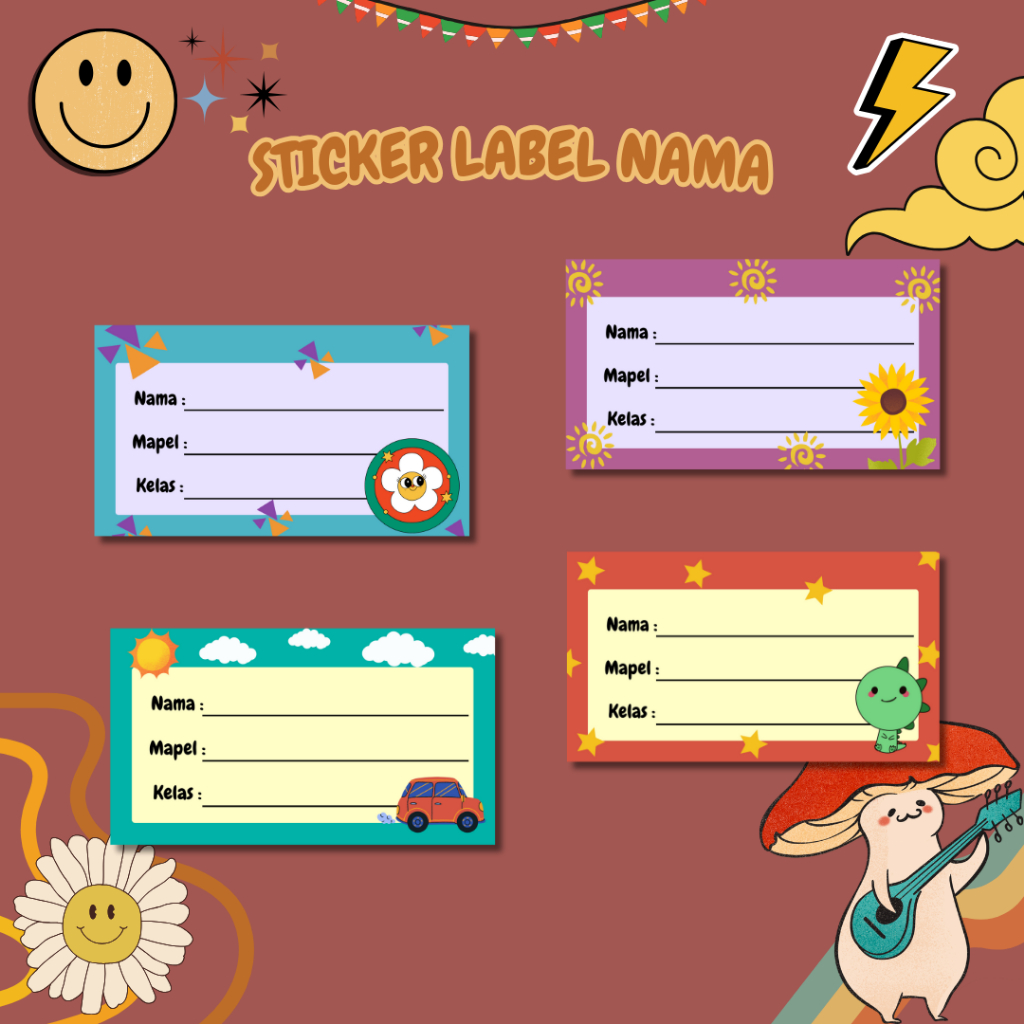 

[18PCS] STIKER LABEL NAMA - STIKER NAMA - LABEL NAMA BUKU SEKOLAH