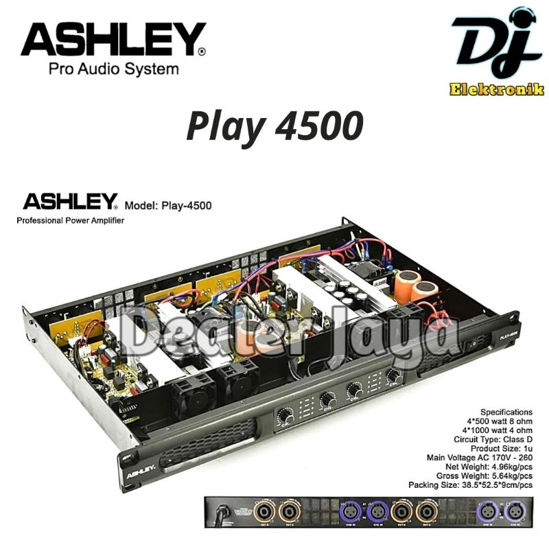 Power Amplifier Ashley PLAY 4500 / PLAY4500 - 4 channel