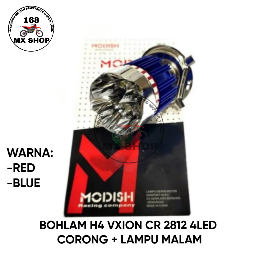BOHLAM H4 VXION CR 2812 4LED CORONG + LAMPU MALAM