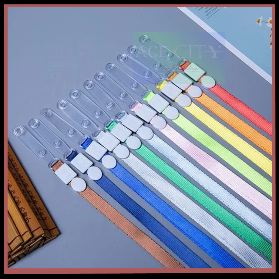 

Tali Lanyard Model Kancing Kalung Jepit Karet Nylon Name Tag