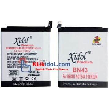 BATERAI XIDOL REDMI NOTE 4X BN43 BATTERY BATRE PREMIUM