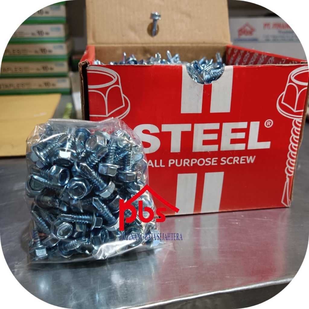 (ECER) 10x16 / 10x19 Sekrup Baja Ringan Steel "L" / Turbofix "M"