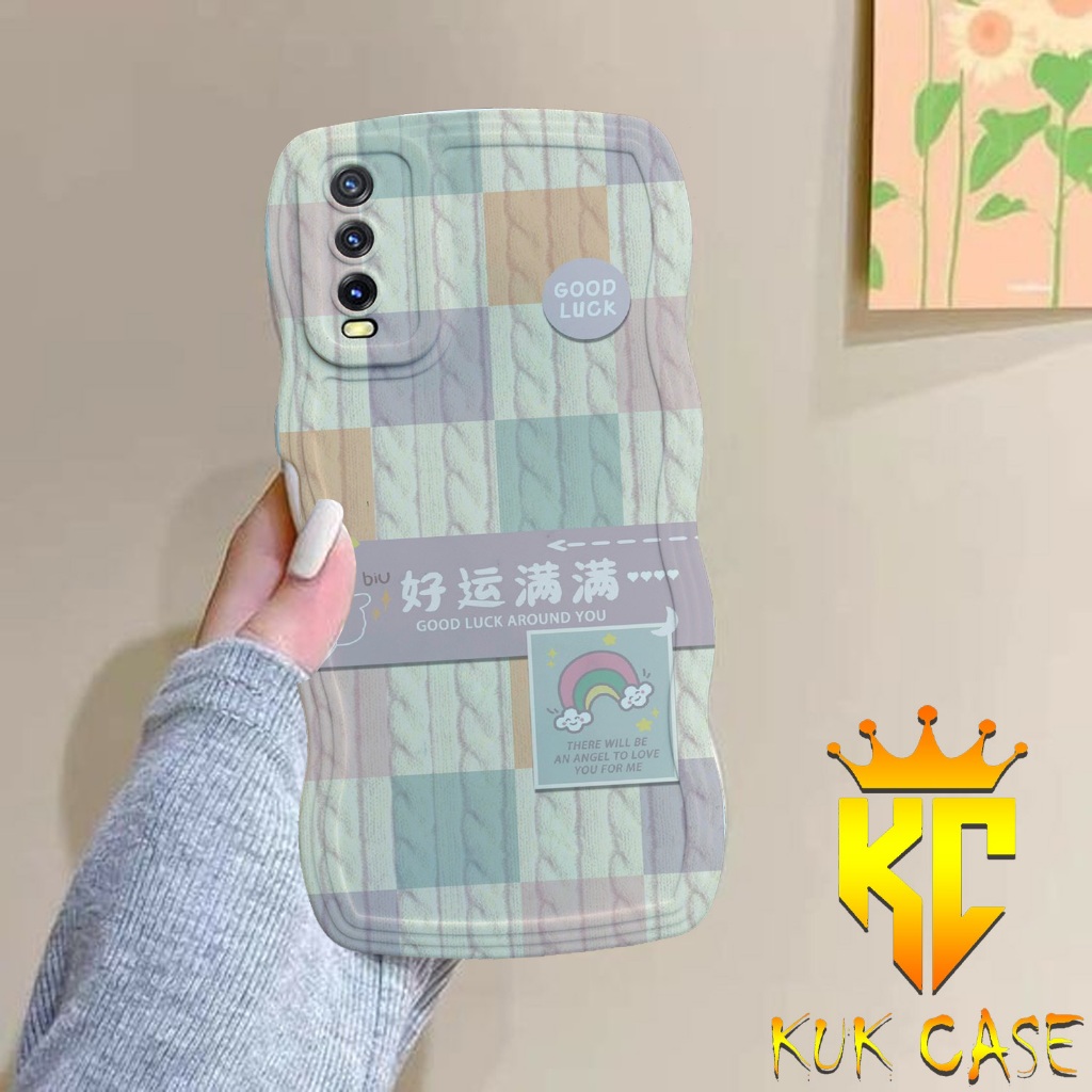 Case Gelombang VIVO Y20 / Y12S  Motif Aesthetic Bahan Softcase silicon Lentur - Skin / Casing Handpo