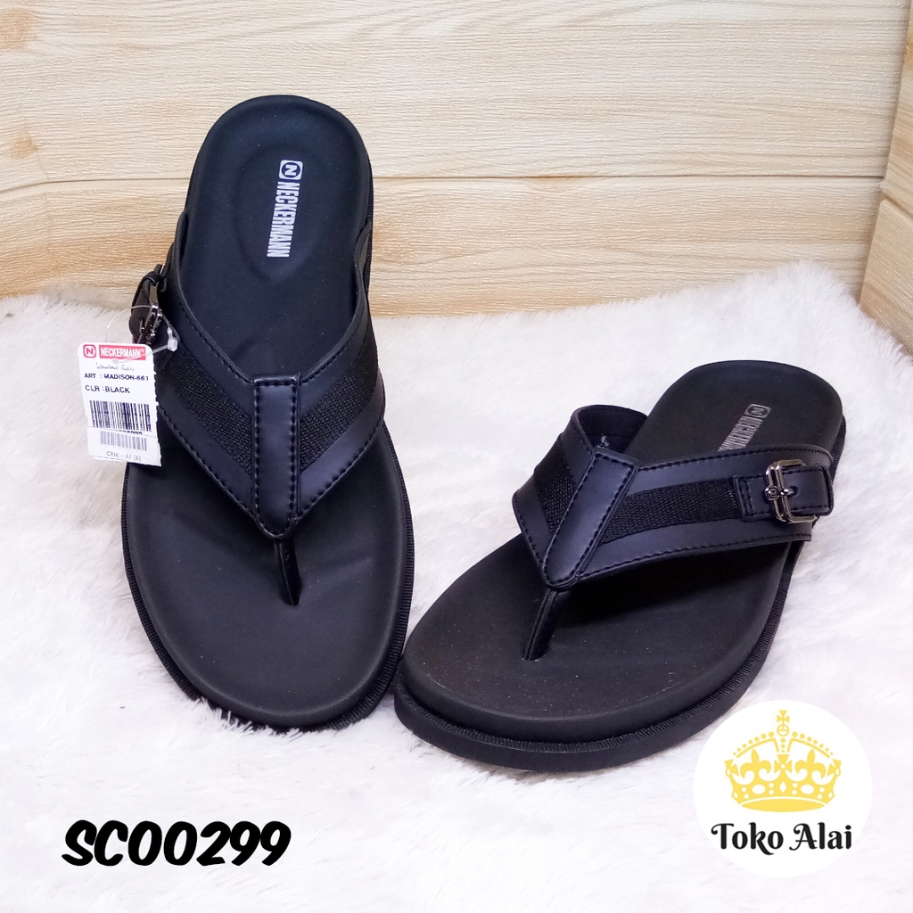 Neckermann MADISON 661 HITAM - Sandal Casual Pria Dewasa Neckerman Original SCO0299