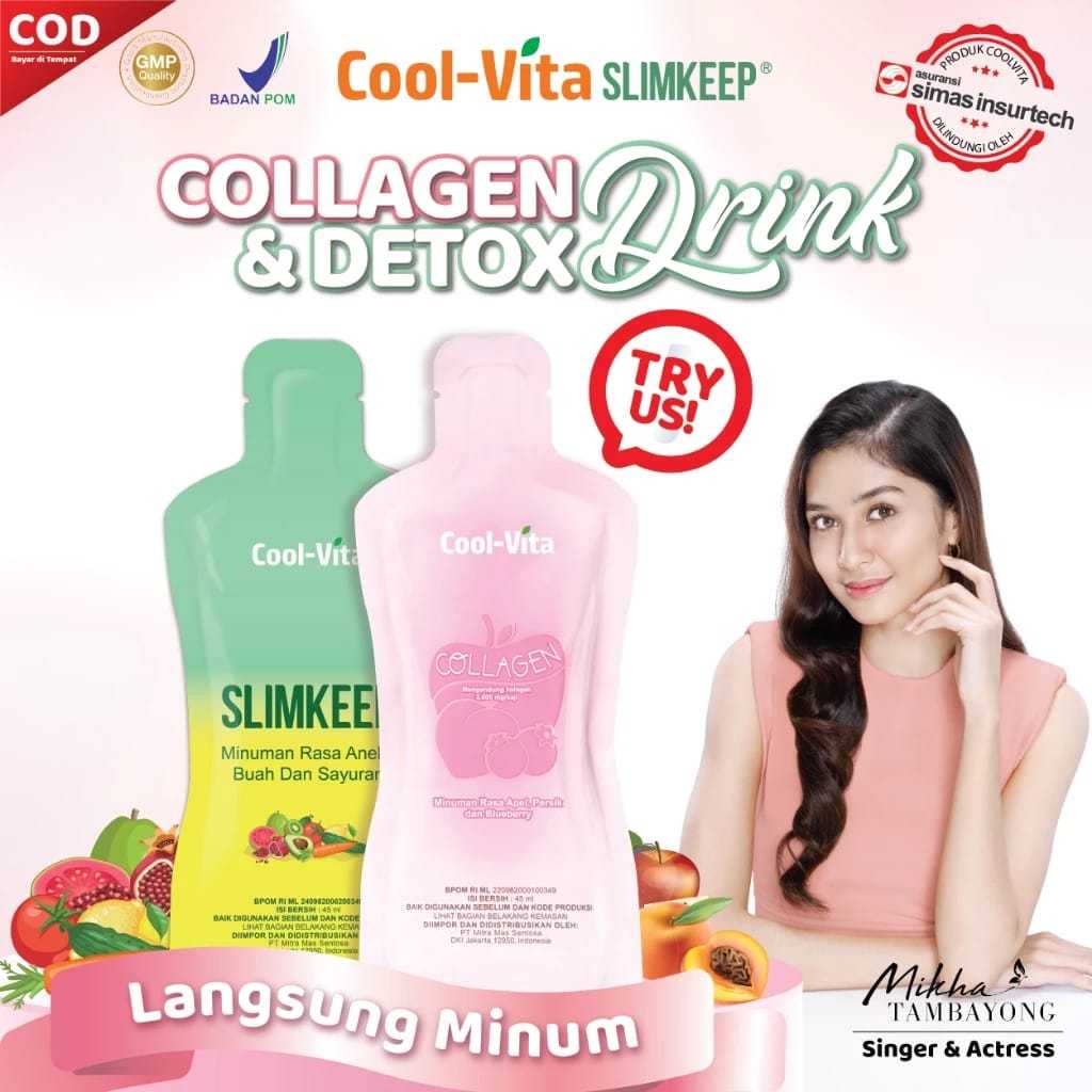 Cool-Vita Collagen & Fiber Detox Drink 45ml