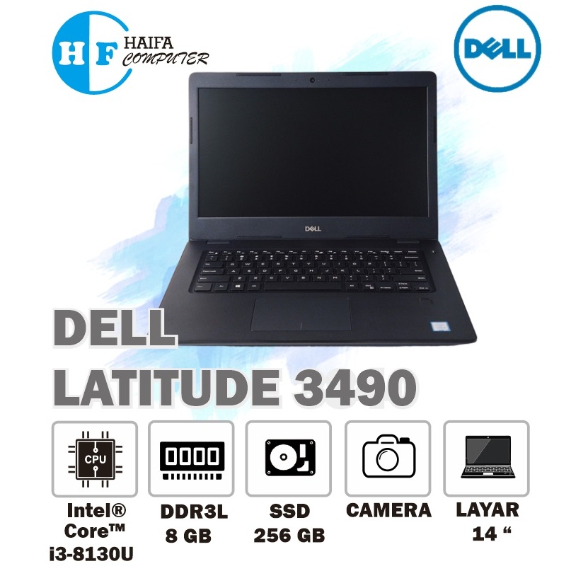 LAPTOP DELL LATITUDE 3490 CORE I5 RAM 8 GB SSD 256GB SPEK DESAIN