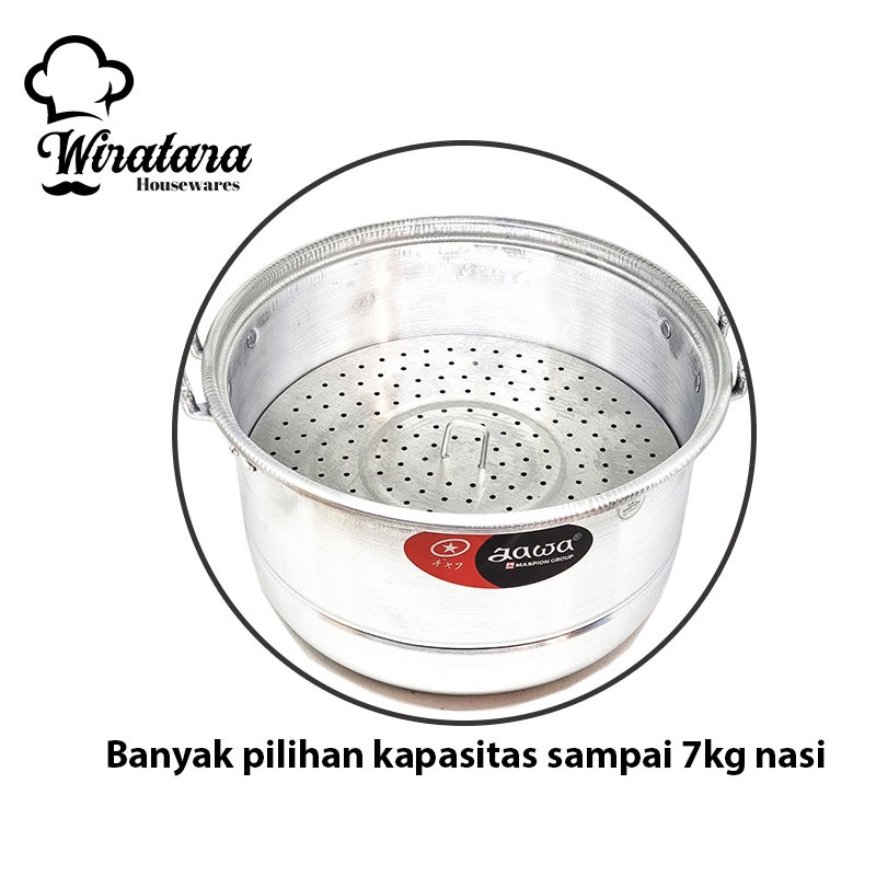 BIG SALE MASPION DANDANG NASI + KUKUS KUALITAS PREMIUM PANCI KUKUSAN ALUMINIUM STEAMER PENGUKUS