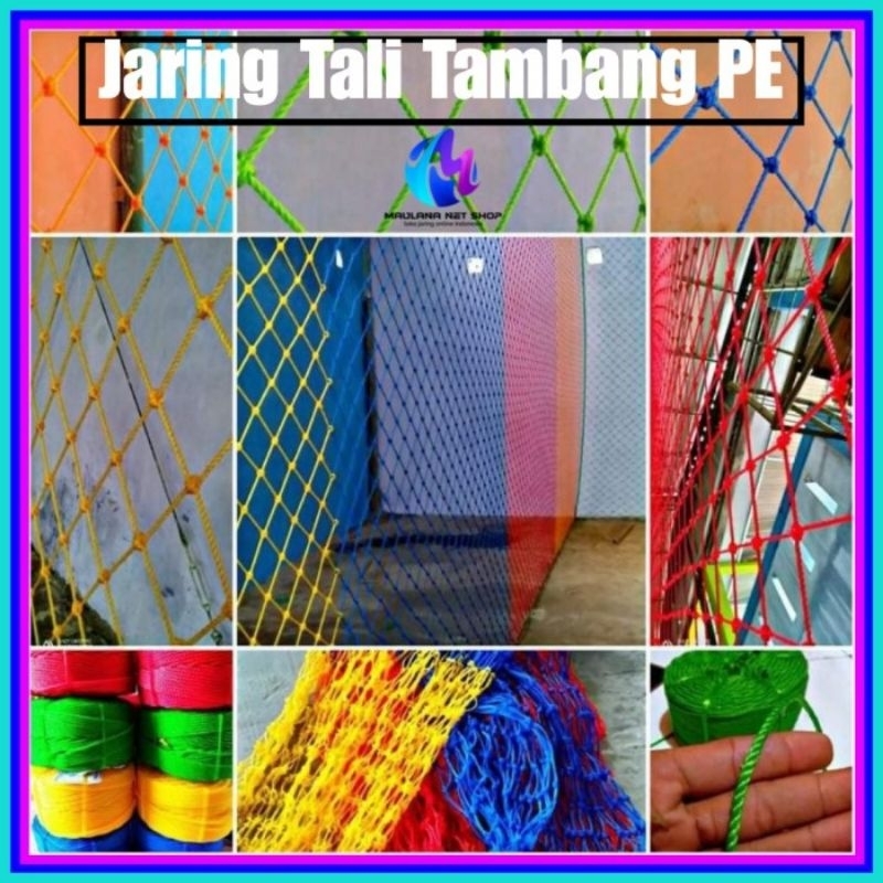 Jaring Tambang PE 3mm/Jaring Voly/Jaring Lapangan Futsal/Jaring Pengaman