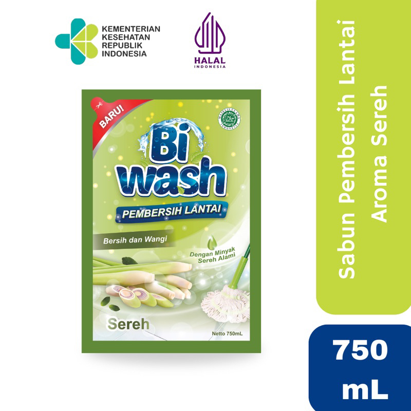 Bi Wash Pembersih lantai Aroma Sereh @750mL