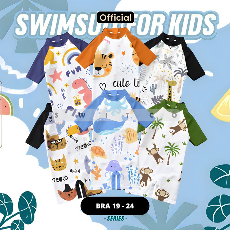 PROMO - Baju Renang Anak Bayi Laki-Laki & Perempuan 1 Sampai 10 Tahun Karakter Hewan Lucu Terbaru