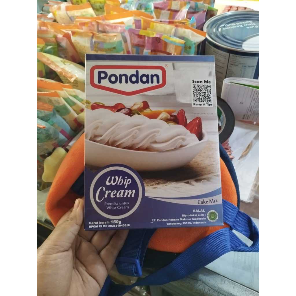 

pondan whip cream bubuk instan krim kue