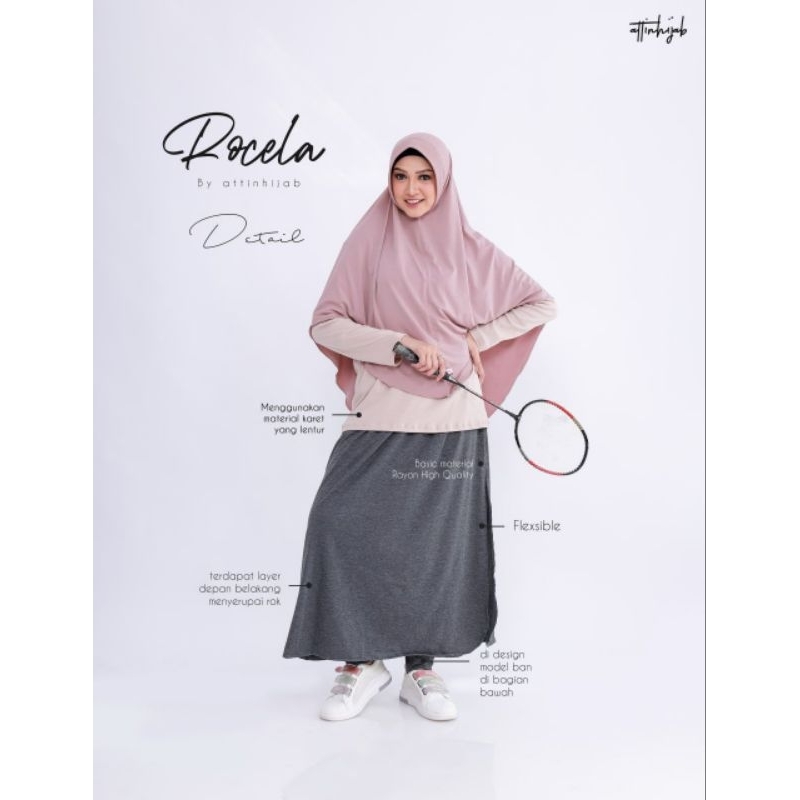 Rok Celana Olahraga Training Wanita Muslimah Jumbo Non Zipper/Rocela By Attin