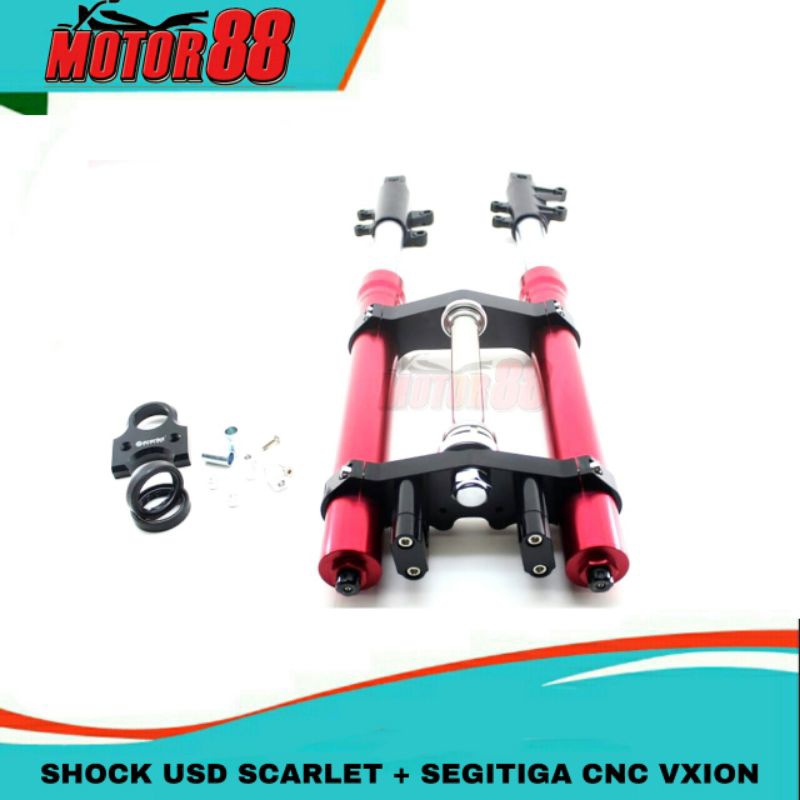Shock USD Scarlet+Segitiga NON CNC Vixion