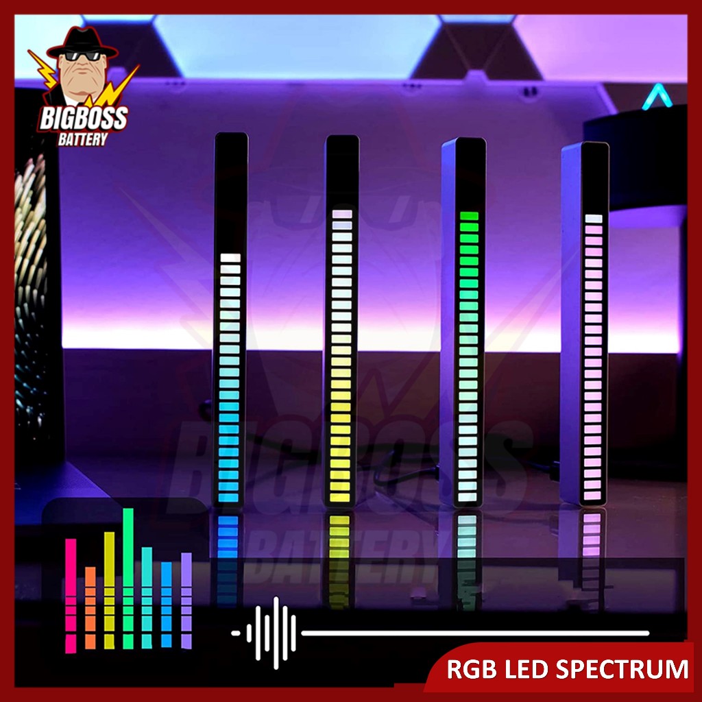 Lampu Led RGB Bar Strip Spectrum Audio Indicator Music Sound Control Led RGB Bar Spectrum Lampu Hias