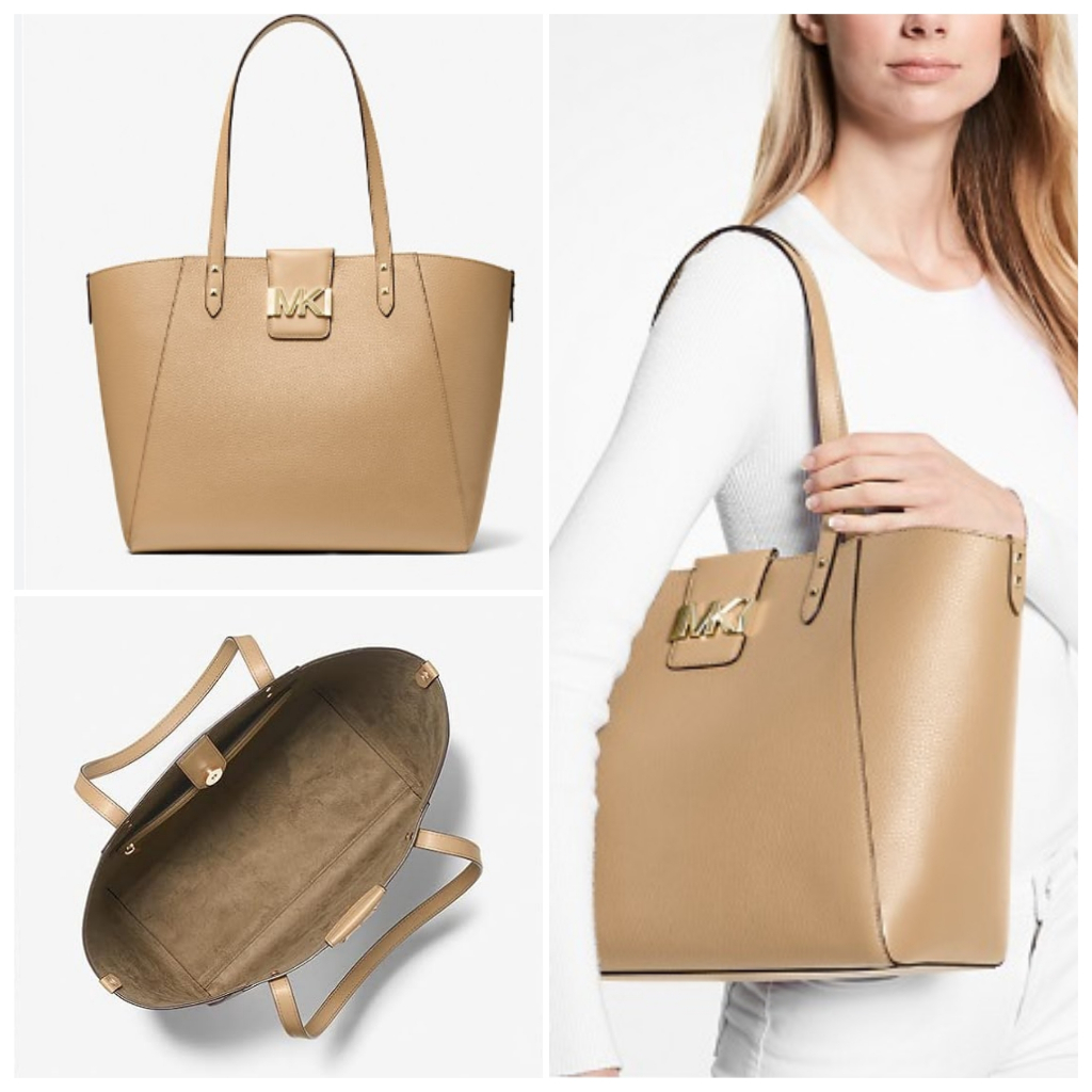 Tas MK Karlie Large Tote Camel sz 32x27x16cm