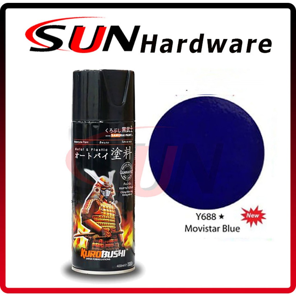 Pilox Samurai 400 ml Movistar Blue Biru Y688 Yamaha Pilox Pylox Mengkilap