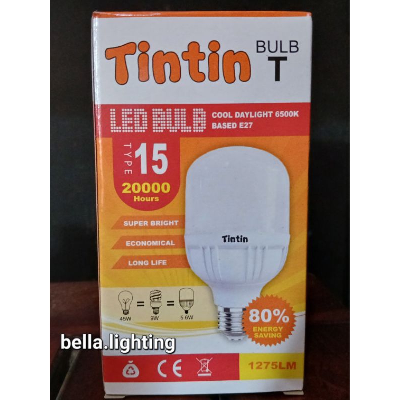 LAMPU TINTIN LED KAPSUL 15 WATT TERMURAH