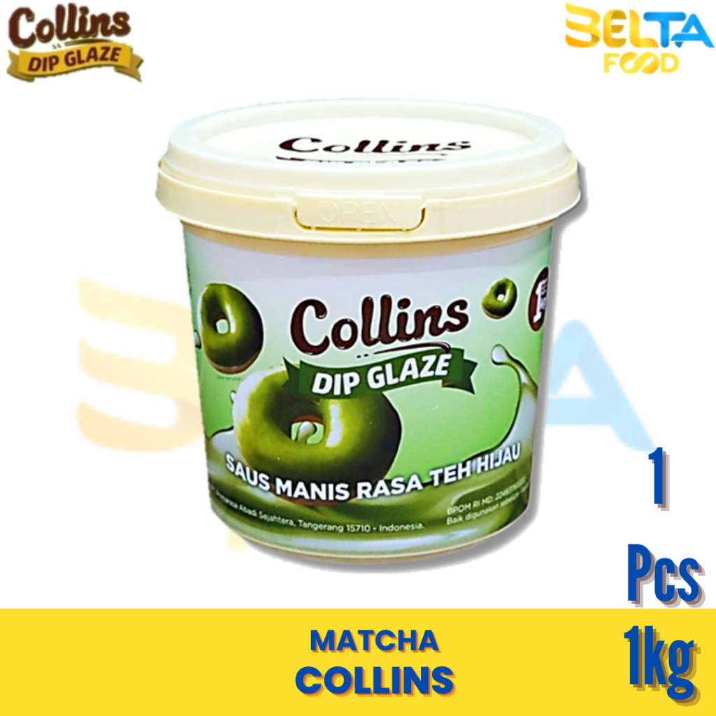 

Collins Dip Glaze Matcha 1Kg Selai Topping Kue - Donat