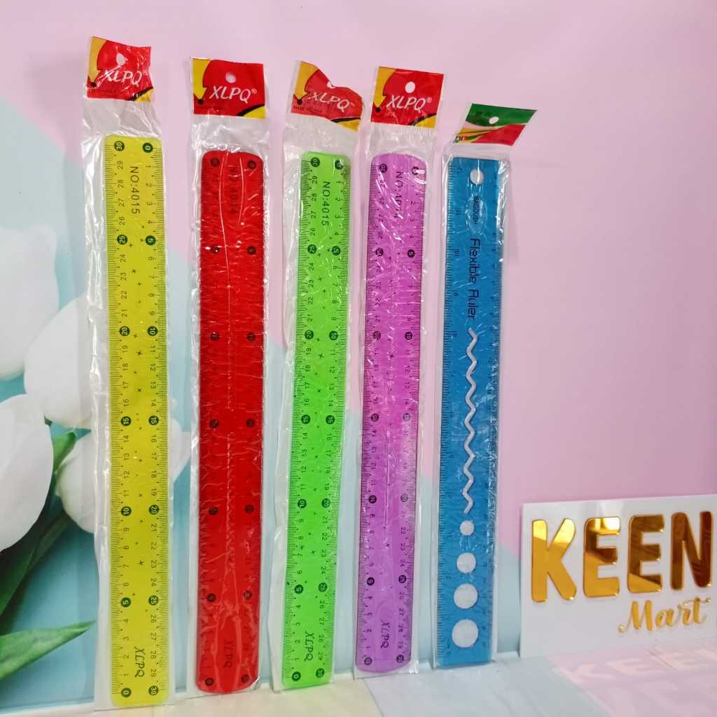 

penggaris 30 Cm LENTUR/garisan/flexible ruler/penggaris lentur tidak bisa patah