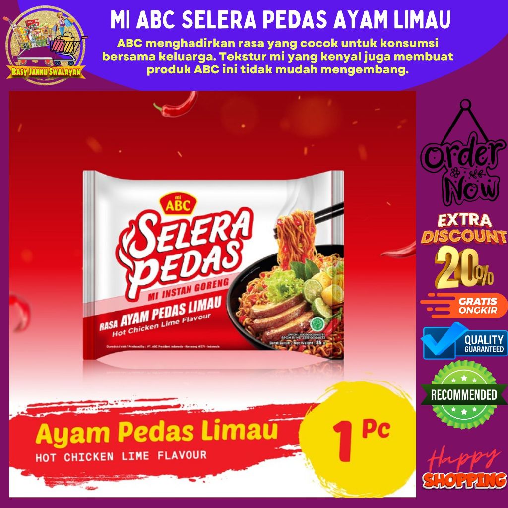

ABC Mie Rasa Ayam Pedas Limau 85gr