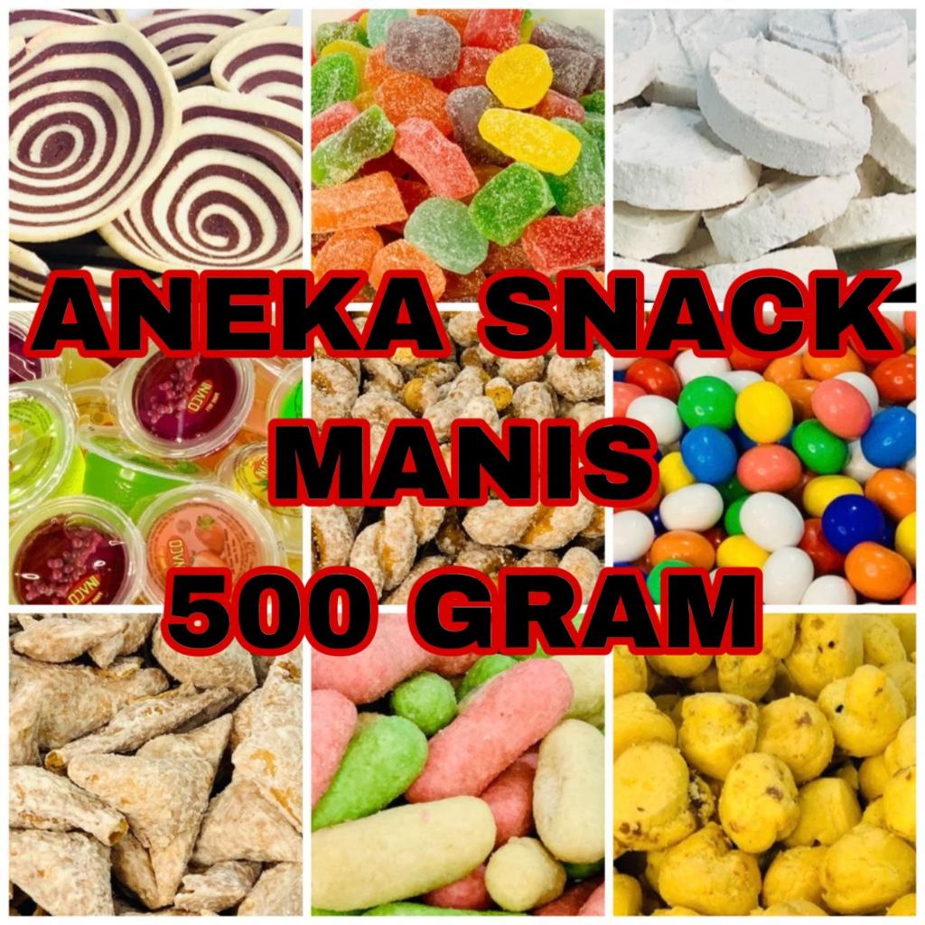 

[500 GR] ANEKA SNACK MANIS MEDAN / TAI KUCING / DONAT WIJEN /MANCO WARNA / UNTIR UNTIR / RAJA MANIS / YUPI / SUS COKELAT / KUPING GAJAH / GEM BUNGA / BOLA COKELAT / BOLA PELANGI / JAJANAN JADUL MEDAN