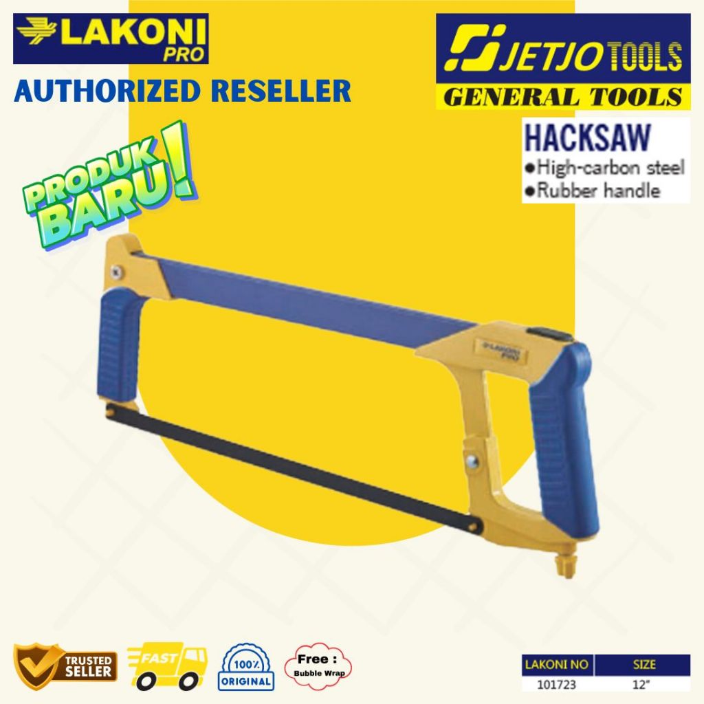 GK JETJO TOOLS Lakoni Pro 101723 Gergaji Hacksaw 12 Inch 101723