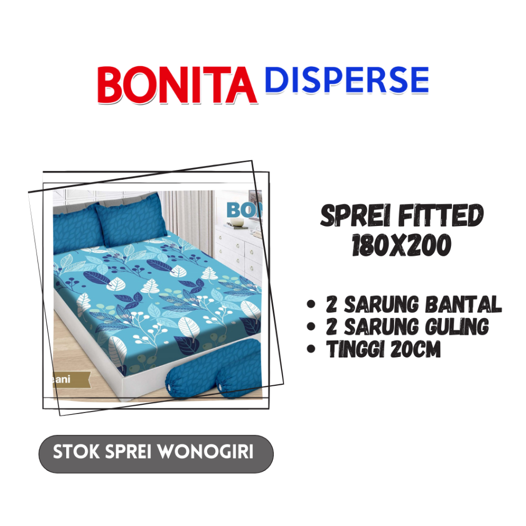RF Sprei Bonita 180 Motif 180x200 King Size No.1 Bunga Dewasa PART A
