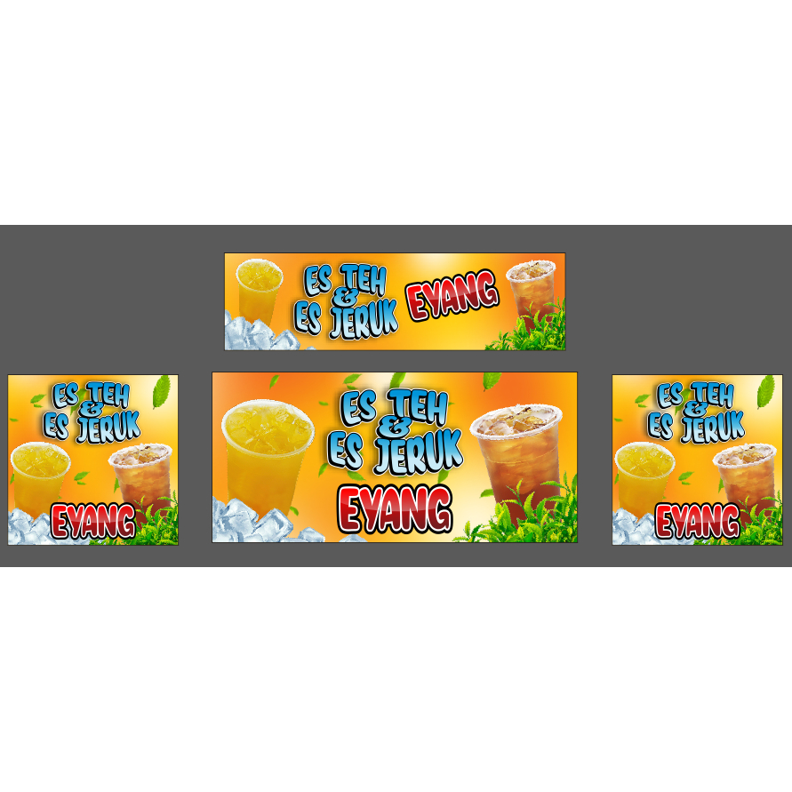 banner custom rombong es teh