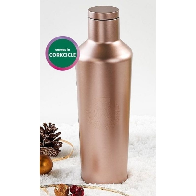 Tumbler Starbucks x Corkcicle Rose Gold Holiday 2023