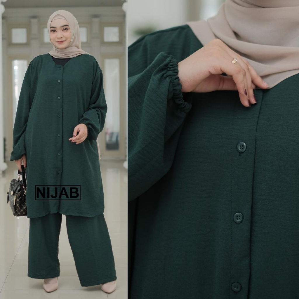 Setelan Jumbo LD 150 Terbaru / AVENI Baju Wanita Set Tunik Big Size / Bahan Krigkel Adem Masih Bisa 