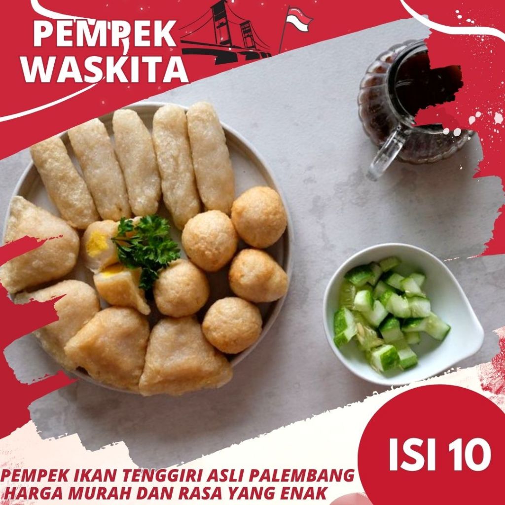 

PEMPEK PALEMBANG IKAN TENGGIRI KUALITAS PREMIUM HARGA TERJANGKAU [ PAKET LEZAT ] 10 PCS PEMPEK